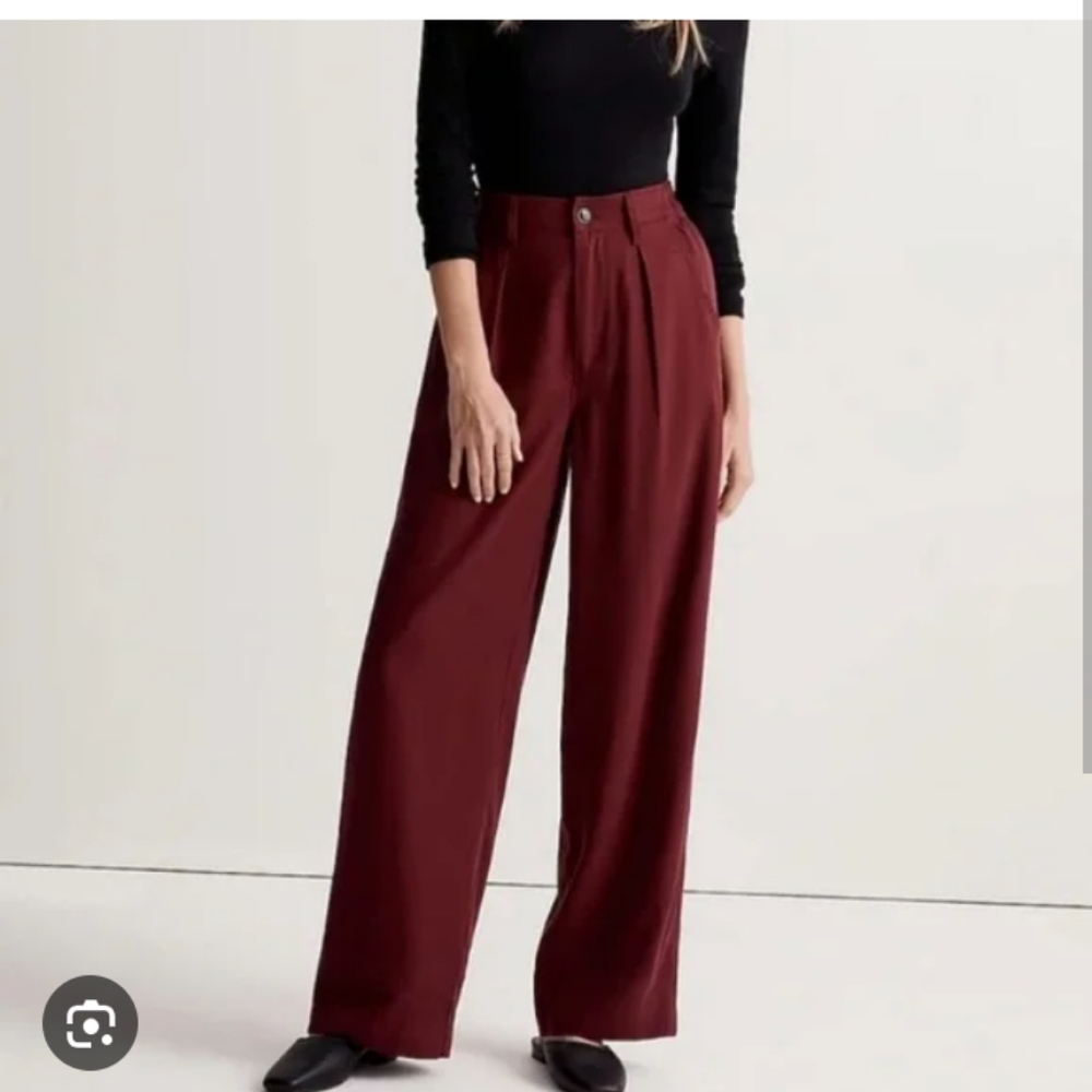 NWT Madewell Neale straight leg trousers burgundy size 4